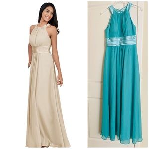 aw.bridal dress maxi Bridesmaid Jewel Neck Prom 8